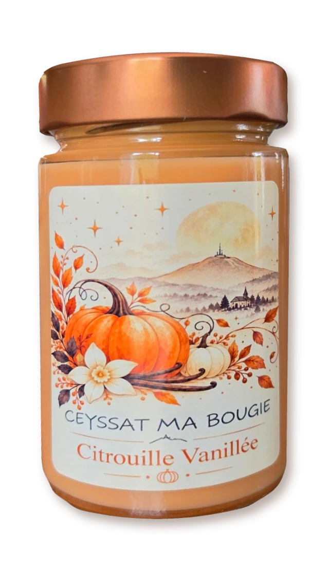 Bougie artisanale Citrouille Vanillée de Ceyssat Ma Bougie